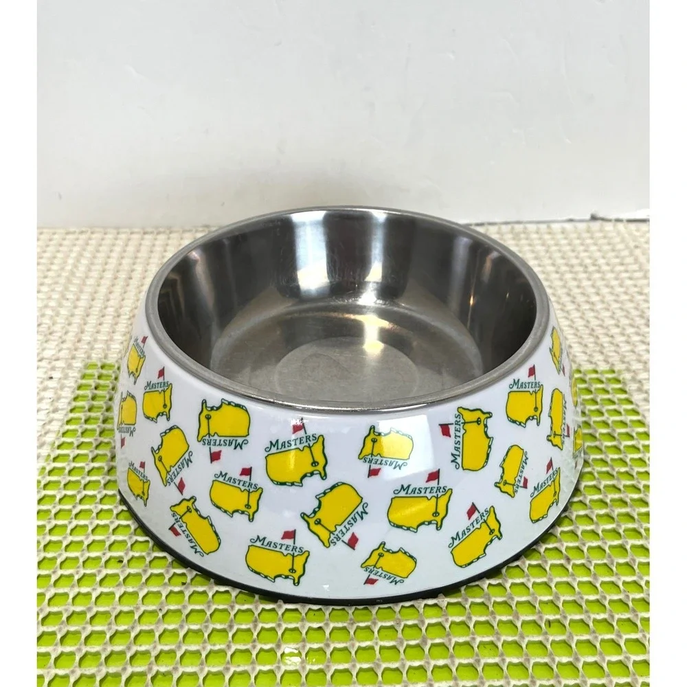 The Masters Tournament Pet Bowl Stainless Steel Melamine